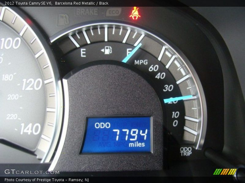Barcelona Red Metallic / Black 2012 Toyota Camry SE V6