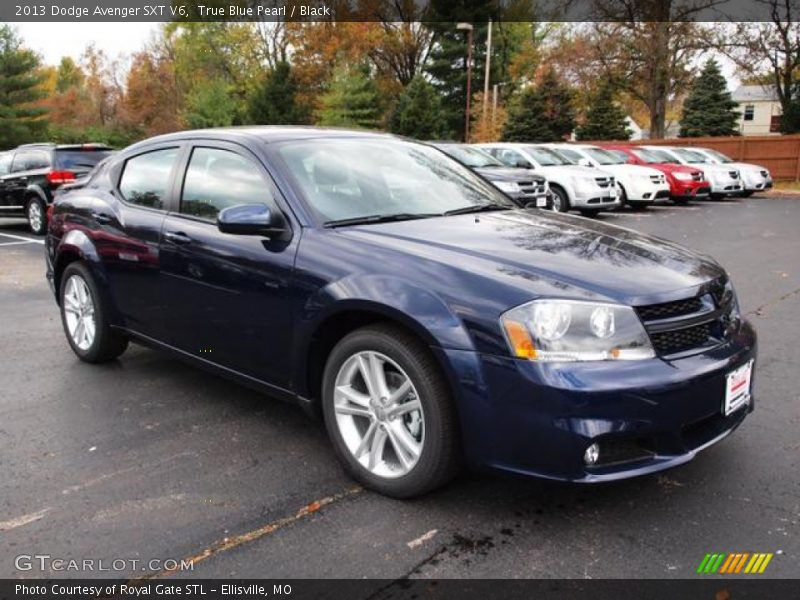 True Blue Pearl / Black 2013 Dodge Avenger SXT V6