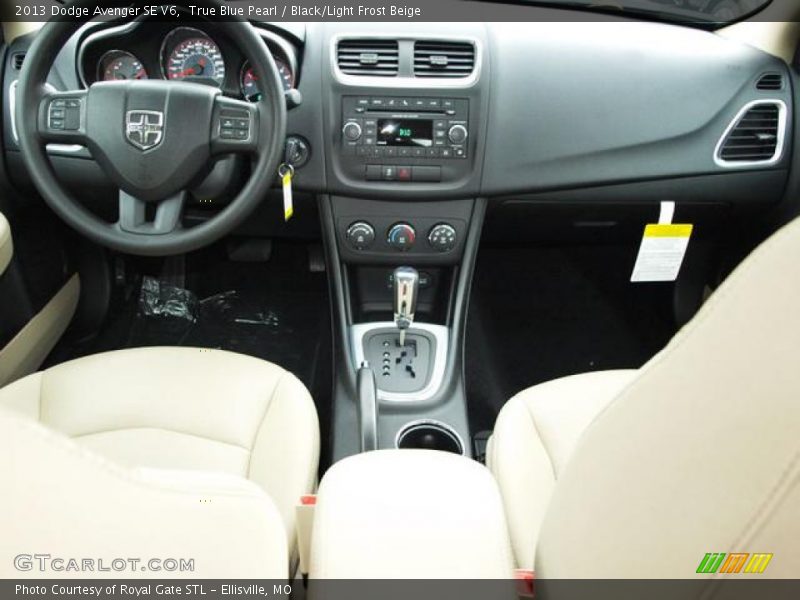True Blue Pearl / Black/Light Frost Beige 2013 Dodge Avenger SE V6