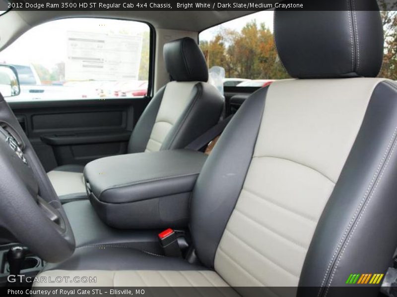 Bright White / Dark Slate/Medium Graystone 2012 Dodge Ram 3500 HD ST Regular Cab 4x4 Chassis