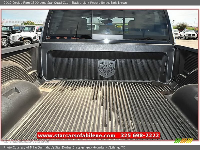 Black / Light Pebble Beige/Bark Brown 2012 Dodge Ram 1500 Lone Star Quad Cab
