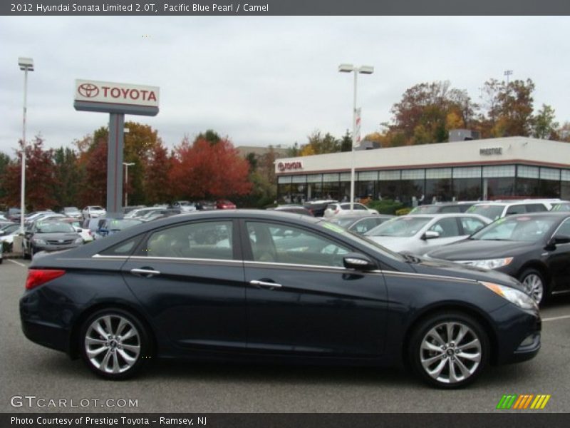 Pacific Blue Pearl / Camel 2012 Hyundai Sonata Limited 2.0T