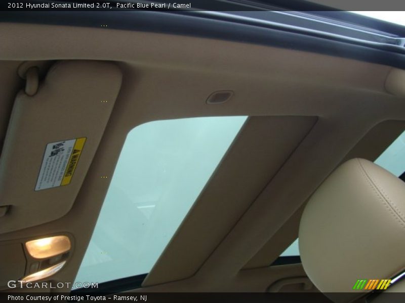 Pacific Blue Pearl / Camel 2012 Hyundai Sonata Limited 2.0T