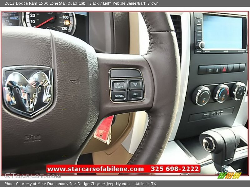 Black / Light Pebble Beige/Bark Brown 2012 Dodge Ram 1500 Lone Star Quad Cab