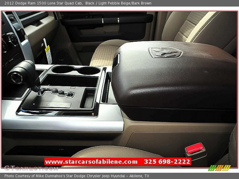 Black / Light Pebble Beige/Bark Brown 2012 Dodge Ram 1500 Lone Star Quad Cab