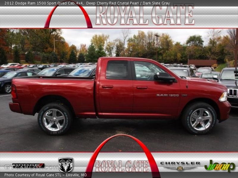 Deep Cherry Red Crystal Pearl / Dark Slate Gray 2012 Dodge Ram 1500 Sport Quad Cab 4x4