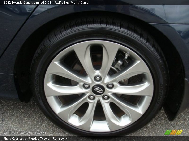 Pacific Blue Pearl / Camel 2012 Hyundai Sonata Limited 2.0T