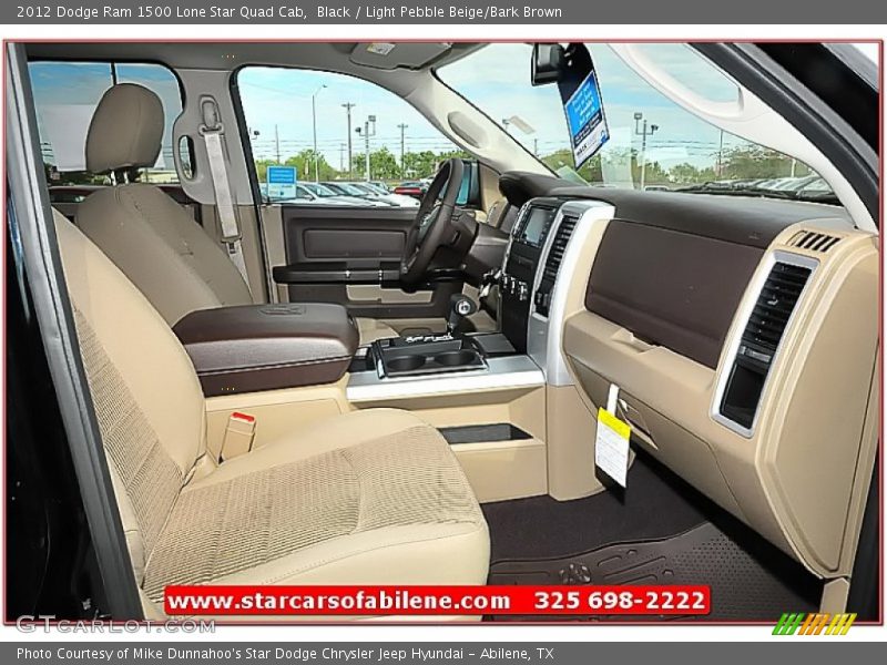 Black / Light Pebble Beige/Bark Brown 2012 Dodge Ram 1500 Lone Star Quad Cab