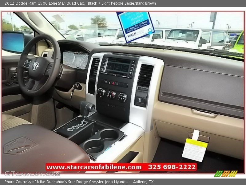 Black / Light Pebble Beige/Bark Brown 2012 Dodge Ram 1500 Lone Star Quad Cab