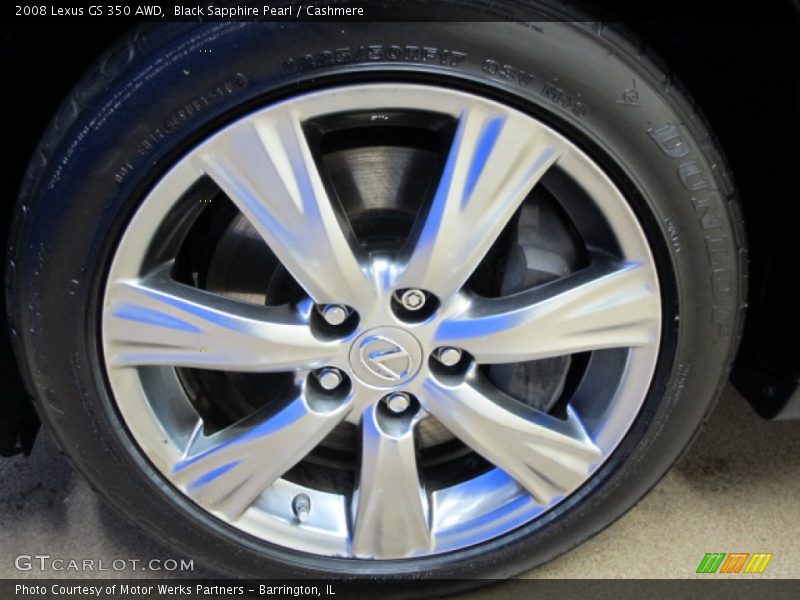 Black Sapphire Pearl / Cashmere 2008 Lexus GS 350 AWD