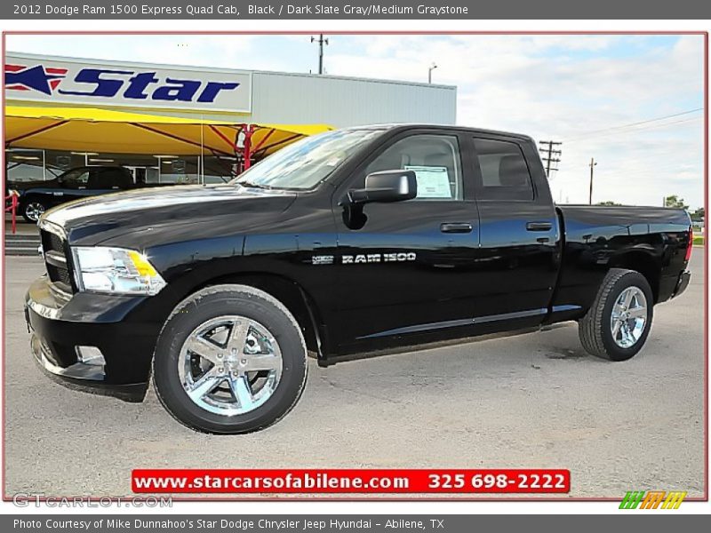 Black / Dark Slate Gray/Medium Graystone 2012 Dodge Ram 1500 Express Quad Cab