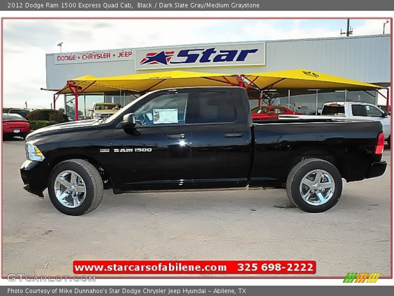 Black / Dark Slate Gray/Medium Graystone 2012 Dodge Ram 1500 Express Quad Cab
