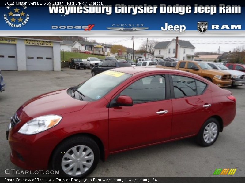 Red Brick / Charcoal 2012 Nissan Versa 1.6 SV Sedan