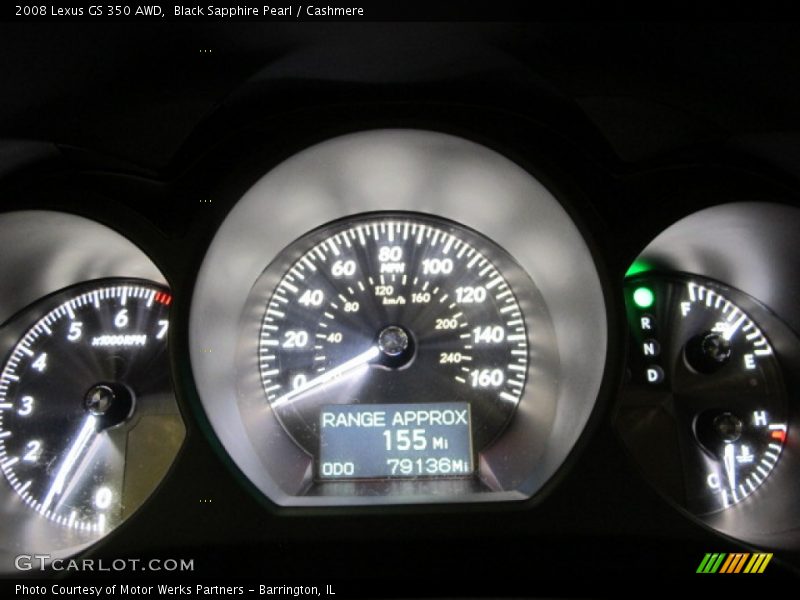 Black Sapphire Pearl / Cashmere 2008 Lexus GS 350 AWD