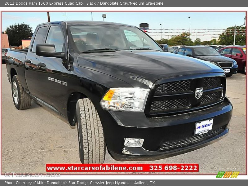 Black / Dark Slate Gray/Medium Graystone 2012 Dodge Ram 1500 Express Quad Cab