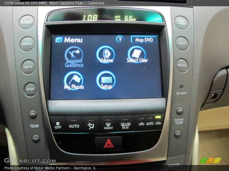 Black Sapphire Pearl / Cashmere 2008 Lexus GS 350 AWD