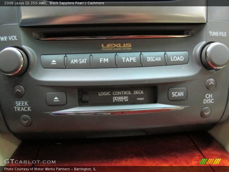 Black Sapphire Pearl / Cashmere 2008 Lexus GS 350 AWD