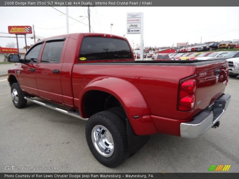  2008 Ram 3500 SLT Mega Cab 4x4 Dually Inferno Red Crystal Pearl