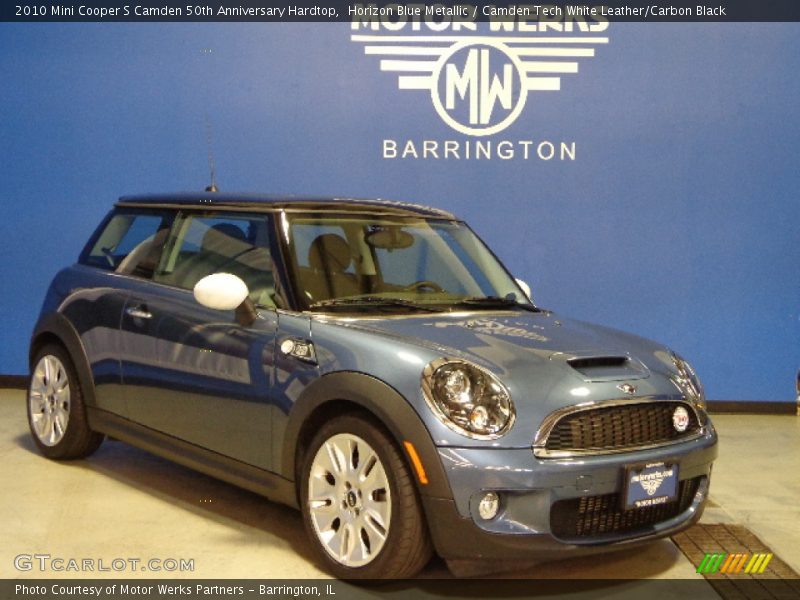 Horizon Blue Metallic / Camden Tech White Leather/Carbon Black 2010 Mini Cooper S Camden 50th Anniversary Hardtop