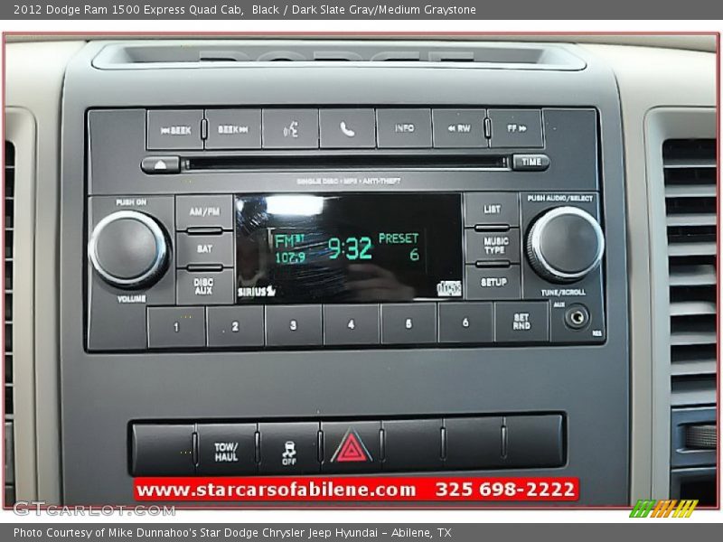 Black / Dark Slate Gray/Medium Graystone 2012 Dodge Ram 1500 Express Quad Cab