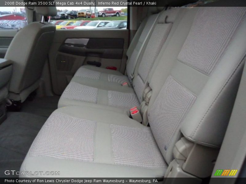 Inferno Red Crystal Pearl / Khaki 2008 Dodge Ram 3500 SLT Mega Cab 4x4 Dually