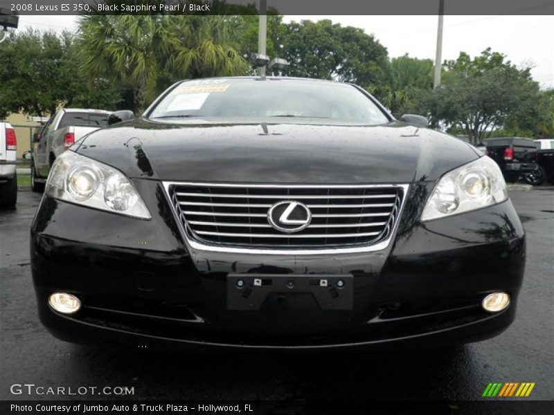 Black Sapphire Pearl / Black 2008 Lexus ES 350