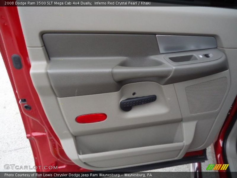 Inferno Red Crystal Pearl / Khaki 2008 Dodge Ram 3500 SLT Mega Cab 4x4 Dually