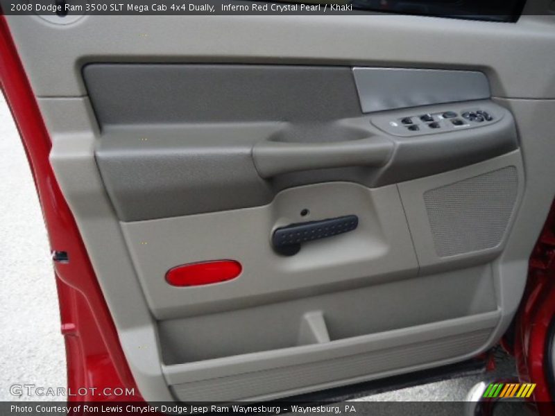 Inferno Red Crystal Pearl / Khaki 2008 Dodge Ram 3500 SLT Mega Cab 4x4 Dually