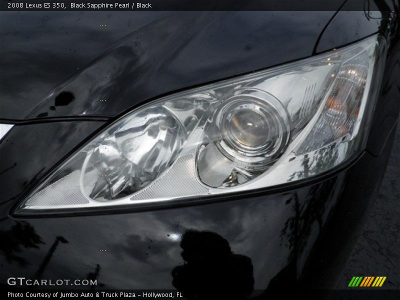 Black Sapphire Pearl / Black 2008 Lexus ES 350