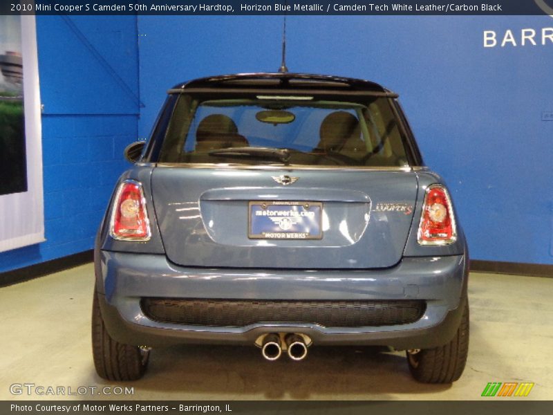 Horizon Blue Metallic / Camden Tech White Leather/Carbon Black 2010 Mini Cooper S Camden 50th Anniversary Hardtop