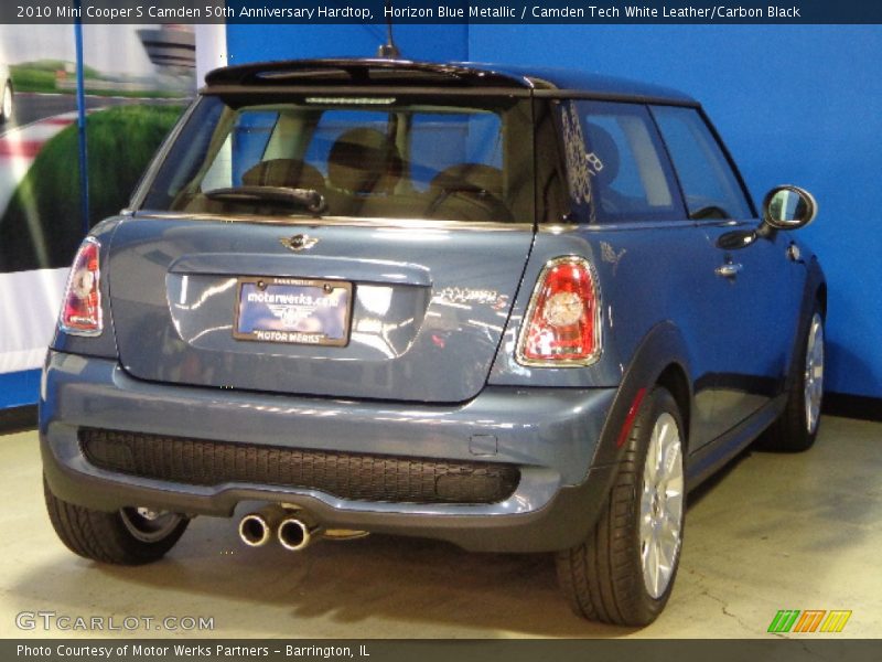 Horizon Blue Metallic / Camden Tech White Leather/Carbon Black 2010 Mini Cooper S Camden 50th Anniversary Hardtop