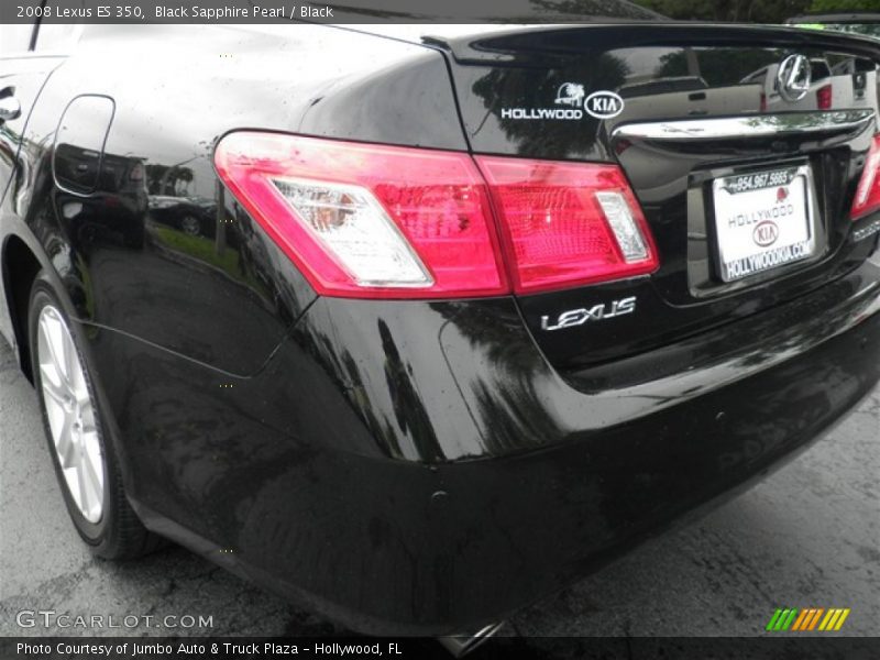 Black Sapphire Pearl / Black 2008 Lexus ES 350