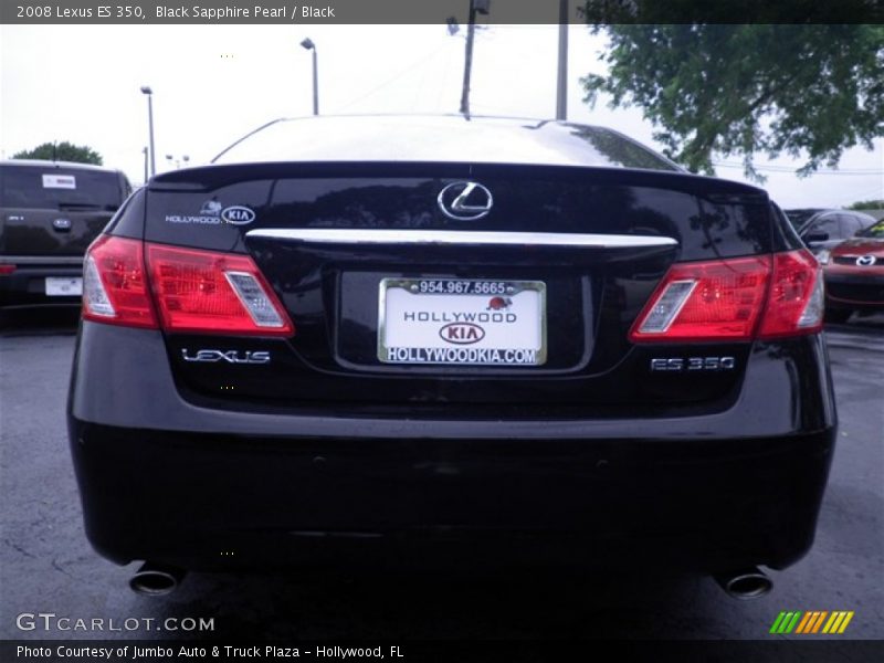 Black Sapphire Pearl / Black 2008 Lexus ES 350