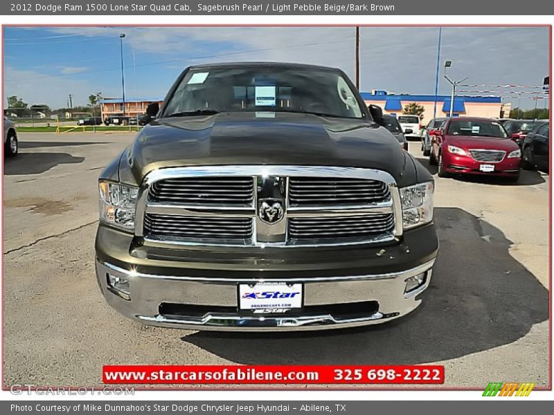 Sagebrush Pearl / Light Pebble Beige/Bark Brown 2012 Dodge Ram 1500 Lone Star Quad Cab