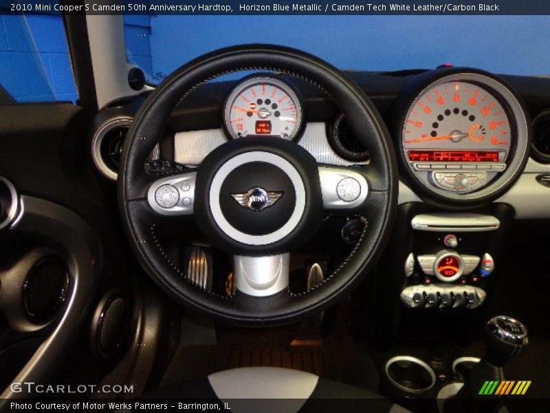 Horizon Blue Metallic / Camden Tech White Leather/Carbon Black 2010 Mini Cooper S Camden 50th Anniversary Hardtop