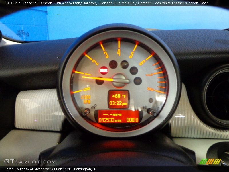 Horizon Blue Metallic / Camden Tech White Leather/Carbon Black 2010 Mini Cooper S Camden 50th Anniversary Hardtop