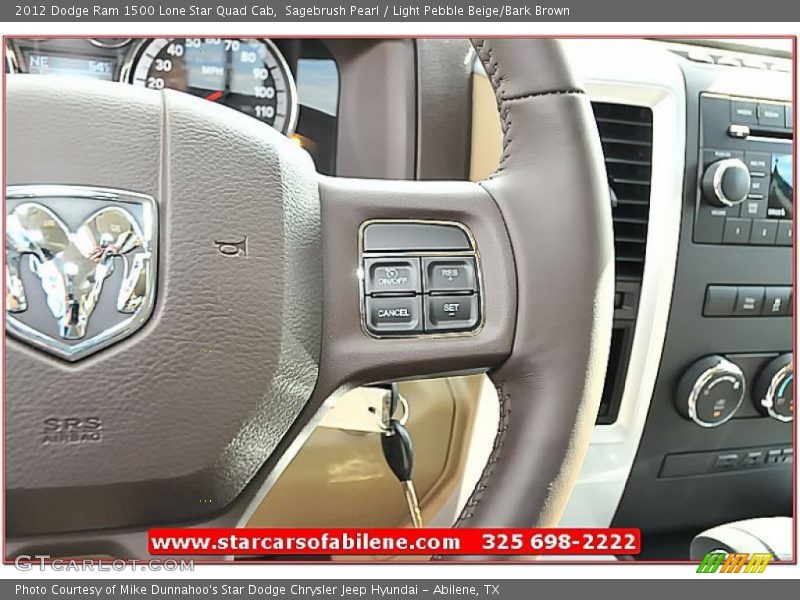 Sagebrush Pearl / Light Pebble Beige/Bark Brown 2012 Dodge Ram 1500 Lone Star Quad Cab