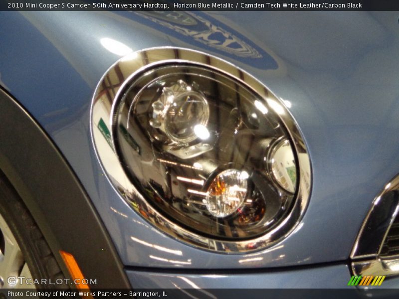 Horizon Blue Metallic / Camden Tech White Leather/Carbon Black 2010 Mini Cooper S Camden 50th Anniversary Hardtop