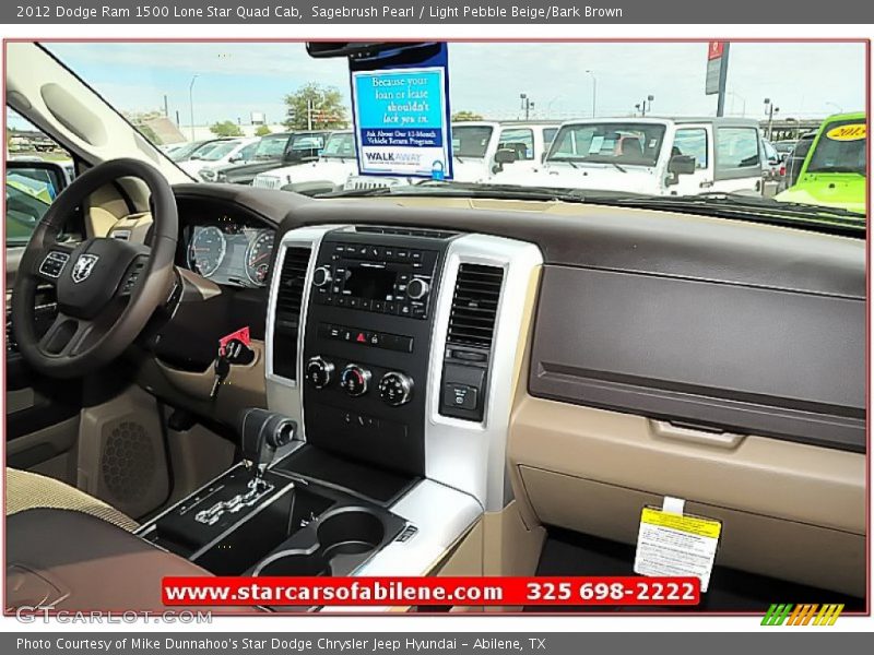 Sagebrush Pearl / Light Pebble Beige/Bark Brown 2012 Dodge Ram 1500 Lone Star Quad Cab