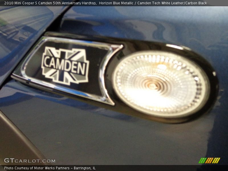 Horizon Blue Metallic / Camden Tech White Leather/Carbon Black 2010 Mini Cooper S Camden 50th Anniversary Hardtop