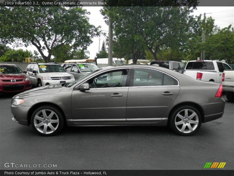 Oyster Gray Metallic / Anthracite Black 2009 Volvo S80 3.2