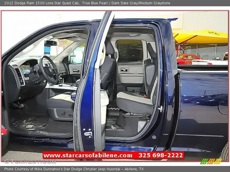 True Blue Pearl / Dark Slate Gray/Medium Graystone 2012 Dodge Ram 1500 Lone Star Quad Cab