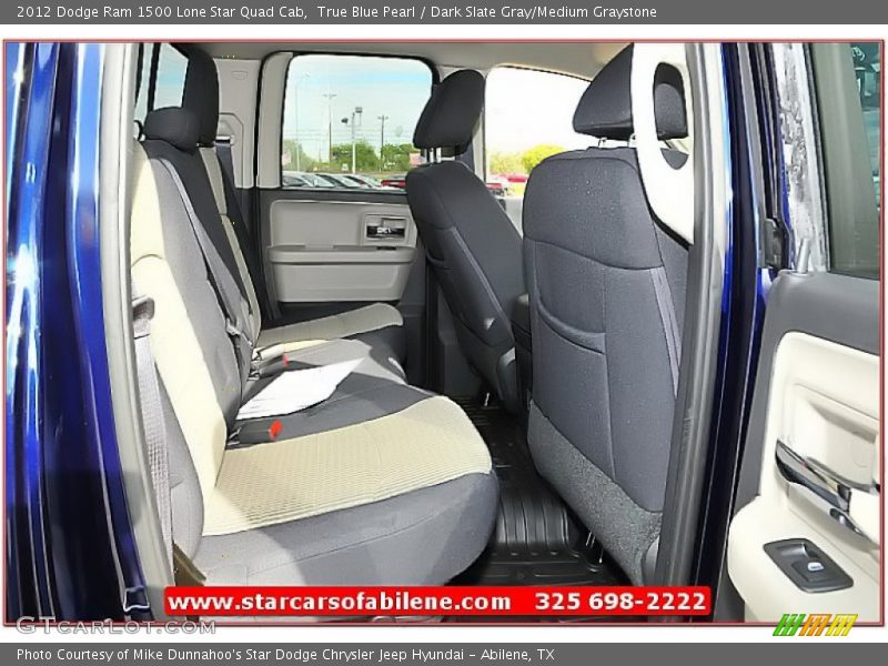 True Blue Pearl / Dark Slate Gray/Medium Graystone 2012 Dodge Ram 1500 Lone Star Quad Cab