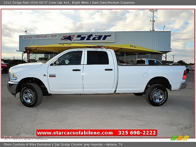 Bright White / Dark Slate/Medium Graystone 2012 Dodge Ram 3500 HD ST Crew Cab 4x4