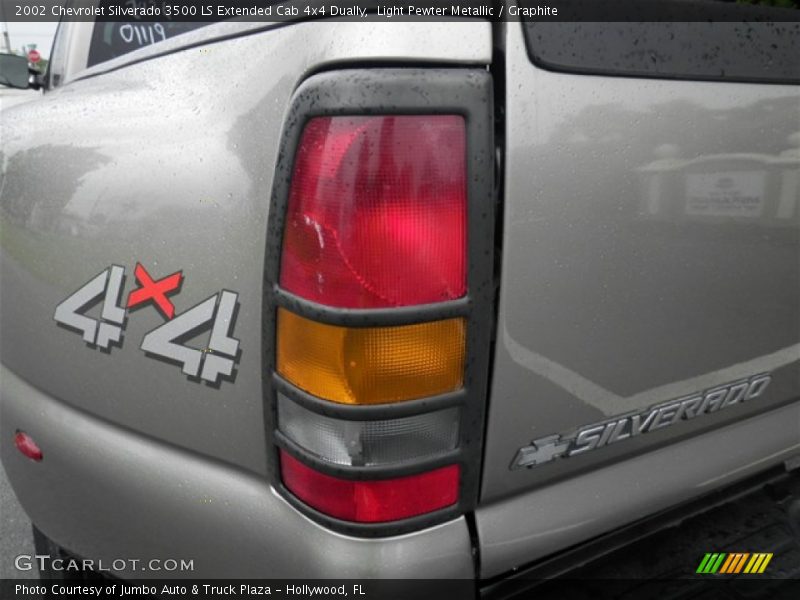 Light Pewter Metallic / Graphite 2002 Chevrolet Silverado 3500 LS Extended Cab 4x4 Dually
