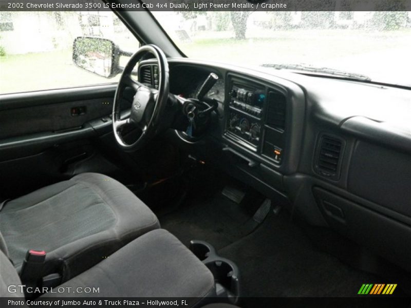 Light Pewter Metallic / Graphite 2002 Chevrolet Silverado 3500 LS Extended Cab 4x4 Dually