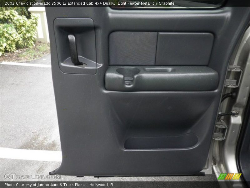 Light Pewter Metallic / Graphite 2002 Chevrolet Silverado 3500 LS Extended Cab 4x4 Dually