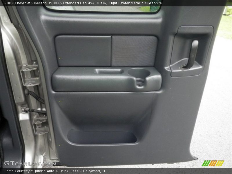 Light Pewter Metallic / Graphite 2002 Chevrolet Silverado 3500 LS Extended Cab 4x4 Dually