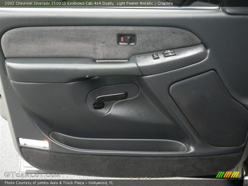Light Pewter Metallic / Graphite 2002 Chevrolet Silverado 3500 LS Extended Cab 4x4 Dually
