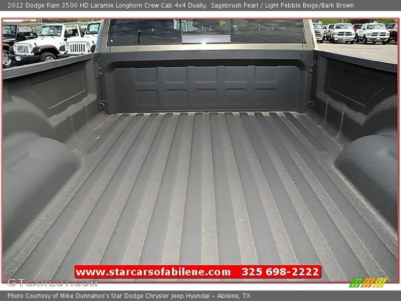 Sagebrush Pearl / Light Pebble Beige/Bark Brown 2012 Dodge Ram 3500 HD Laramie Longhorn Crew Cab 4x4 Dually